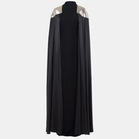 Connected Cape Embroidered Pipe Dress