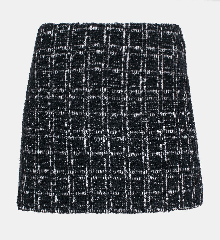 Elana Tweed Fabric Mini Skirt