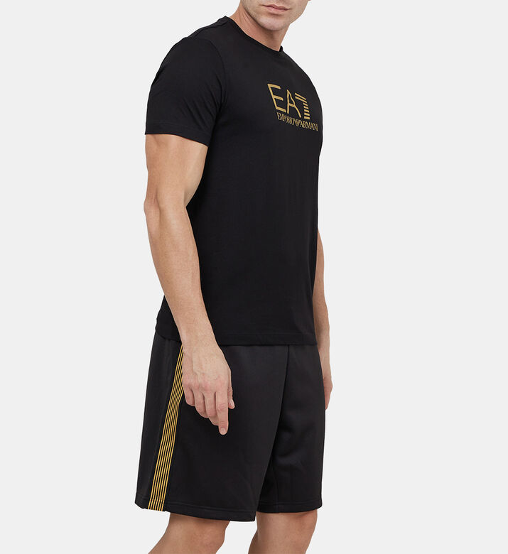 Cotton Gold Logo-print T-shirt
