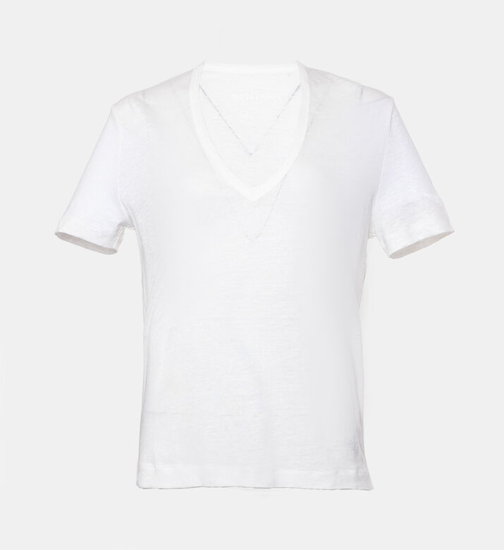 تيشيرت كلاسيكي بياقة بشكل في