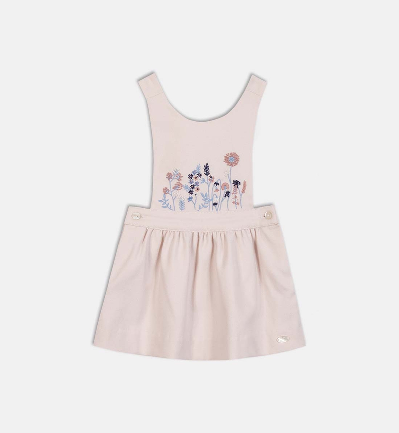 Cross-strap Embroidered Dress