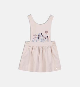 فستان مطرز بأشرطة متقاطعة