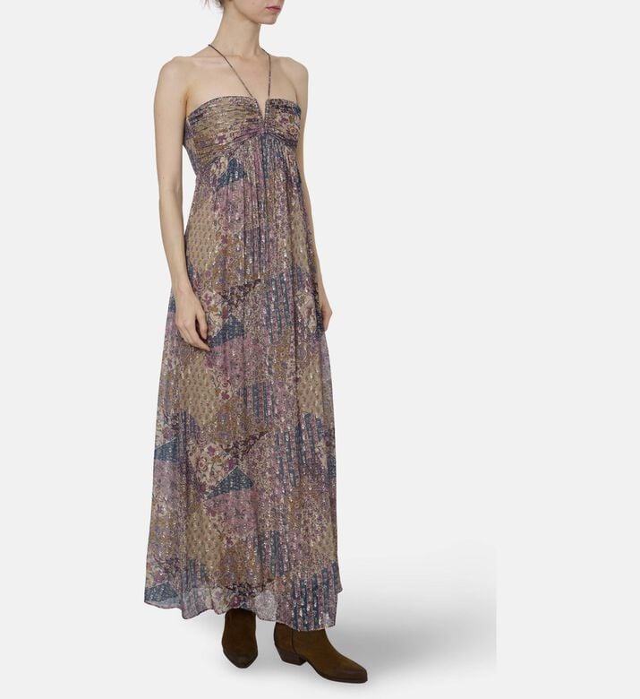 Ba and Sh Printed Strappy Maxi Dress, Model View