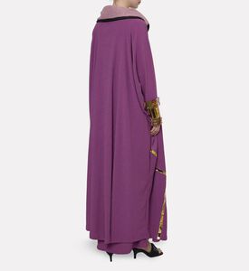 Dalia Al Azem Metallic Paneling Sequined Abaya, Model View