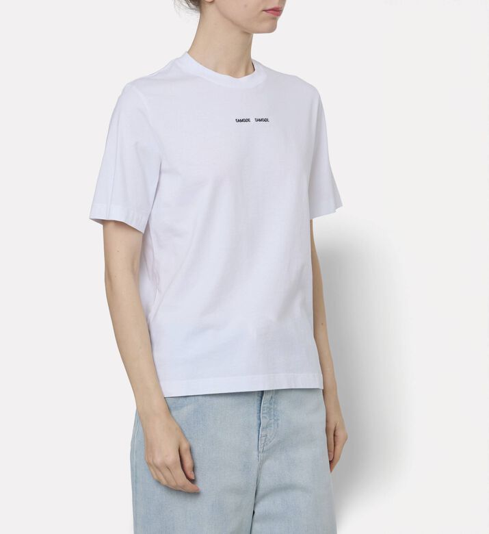 Samsoe Classic Crewneck T-shirt, White, L, Model View