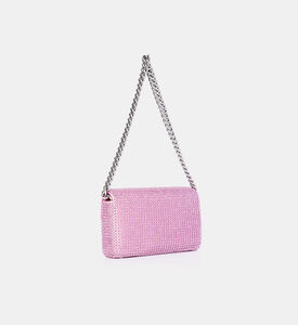 حقيبة كتف صغيرة بحجر الراين