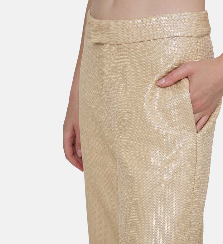 Rafia Paillette Wide-leg Pants