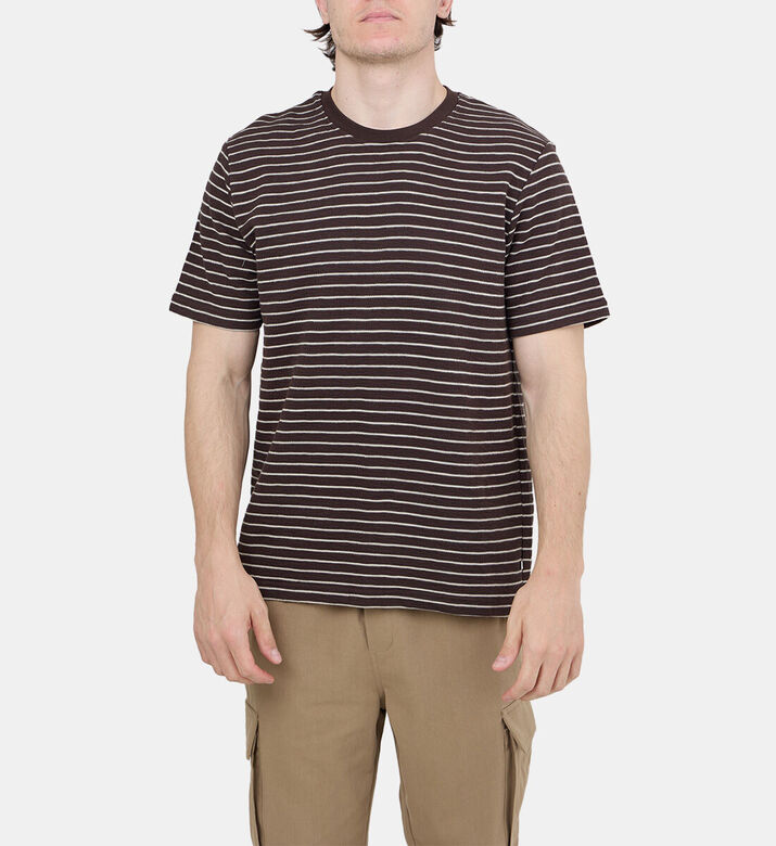 Samsoe Sajesse Stripped Crewneck T-shirt, Model View