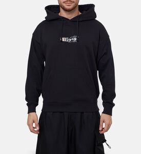 Y-3 Logo-print Kangaroo Pocket Hoodie, Model View