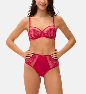 Floral Embroidered Retro-style High-waist Briefs Floral Embroidered Retro-style High-waist Briefs