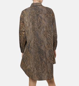 MM6 Animal-print Long-sleeve Dress, Model View