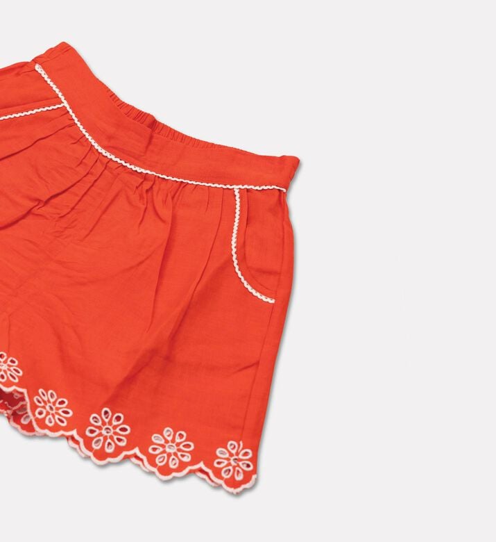 Stella McCartney Embroidered Linen Cotton Shorts, Packshot View