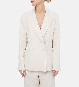 سترة تويل مزدوجة الصدر