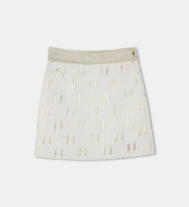 تنورة بطبعة شعار معدنية