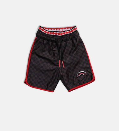 Checkered Midi Swim Trunks