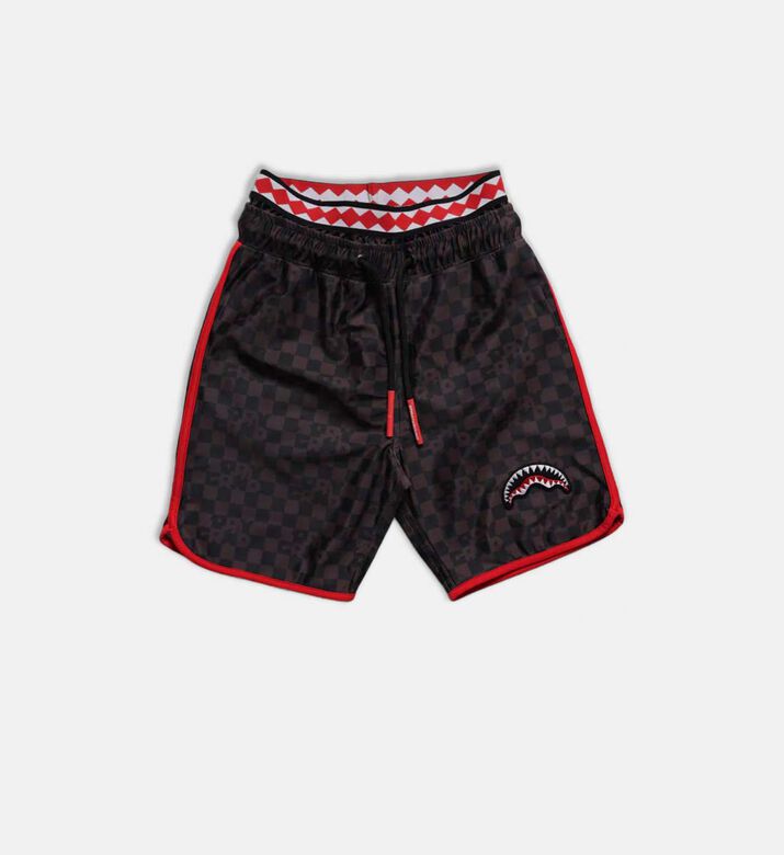 Checkered Midi Swim Trunks