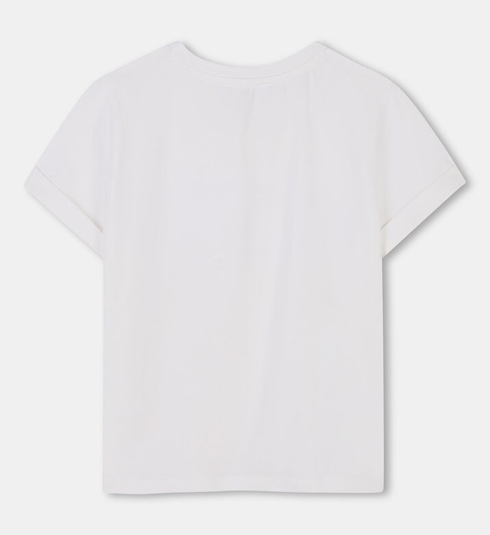 تيشيرت قطن مطرز بشعار