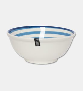 Easy Life Hand-painted Round Ceramic Bowl, Blue, Packshot View