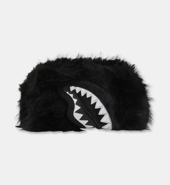 Sprayground Faux-fur Shark-print Pouch Bag, Packshot View