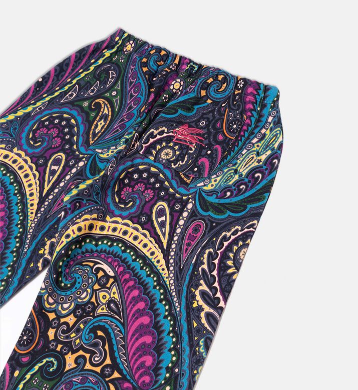 Cotton Paisley-print Wide-leg Joggers