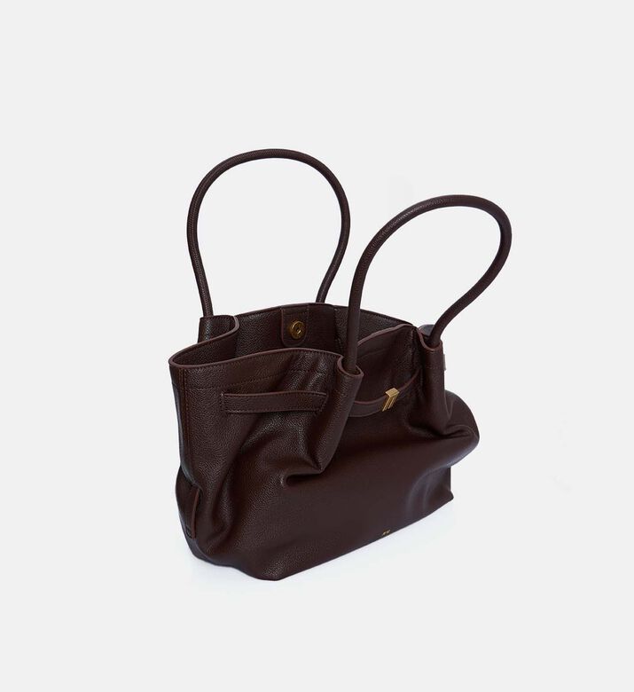 حقيبة يد هانا جلد متوسطة الحجم