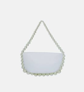 حقيبة يد ليا ساتان مطرزة يدويًا بخرز