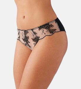 Embroidered Sheer Bikini In Black