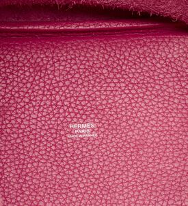 Leather Minimalist Top Handle Bucket Tote Bag Preowned