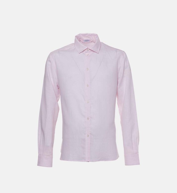 قميص بأكمام طويلة مزخرف بأزرار