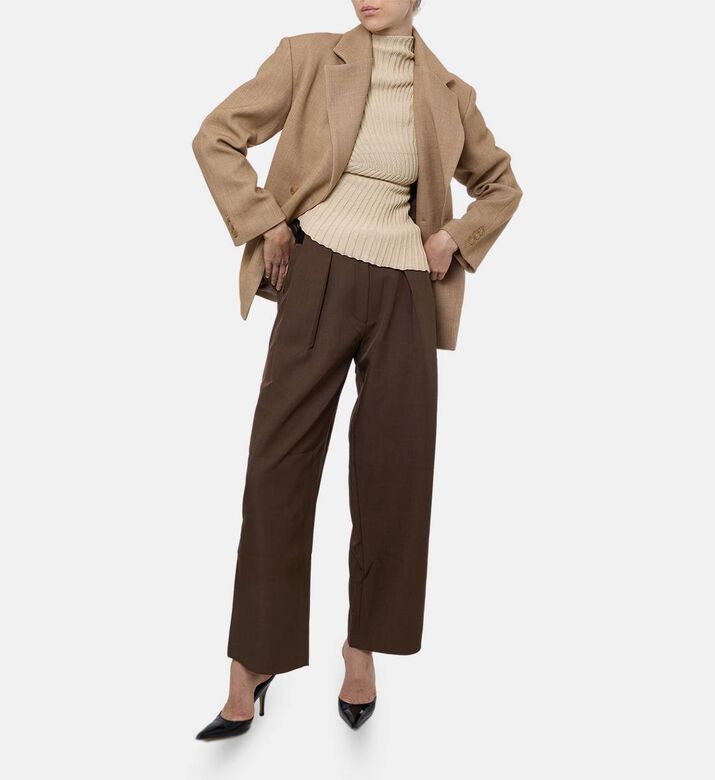 Cult Gaia Annemie Knit Top, Light-blue, S, Model View