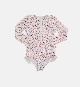 قميص سباحة بطبعة جلد نمر بلون كاكي