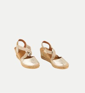 Toni Pons Saba-p Metallic Leather High-wedge Espadrille, Light-gold, Eu-38, Packshot View