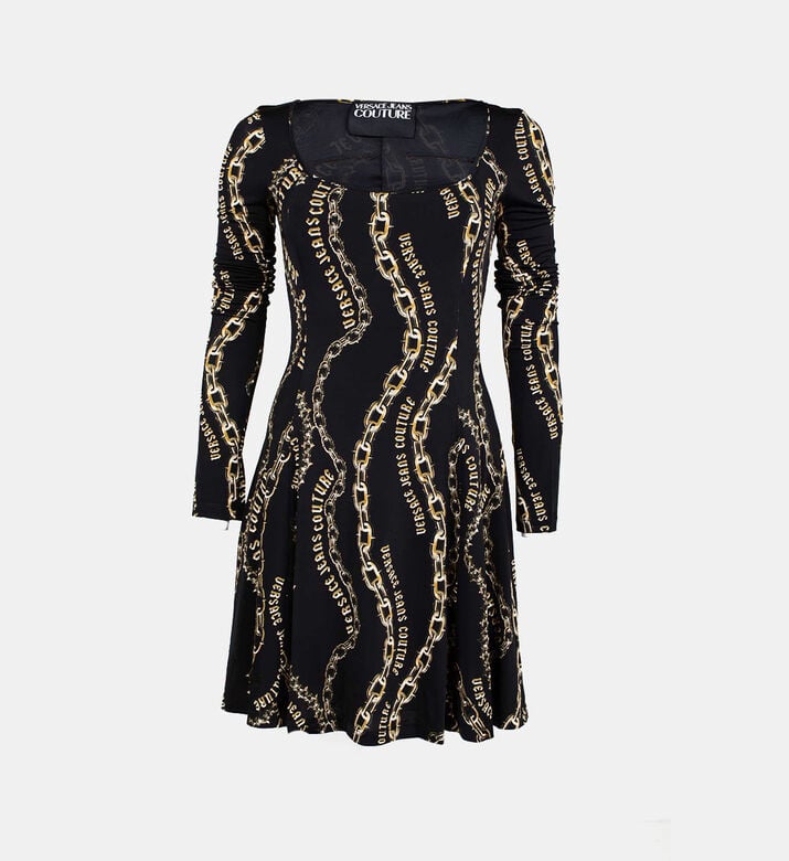 Chain-link Print Mini Dress Chain-link Print Mini Dress