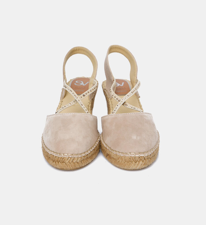 صندل بسير خلفي رفيع بأحجار الراين