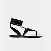 Edil Flat Studded Leather Sandals