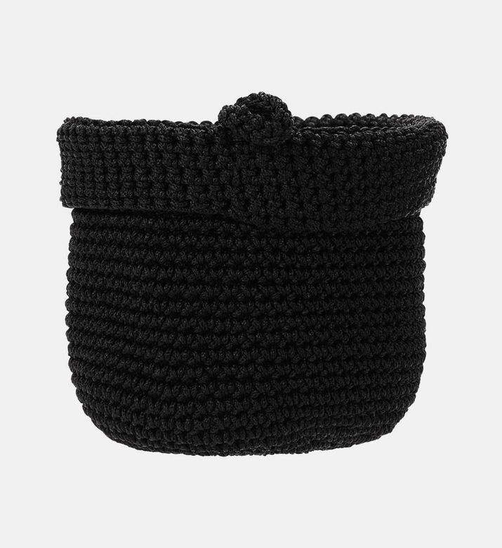 مجموعة من 3 قطع تخزين من النسيج باللون الأسود