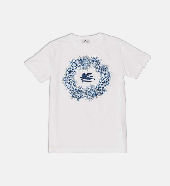 Cotton Floral-print Crewneck T-shirt