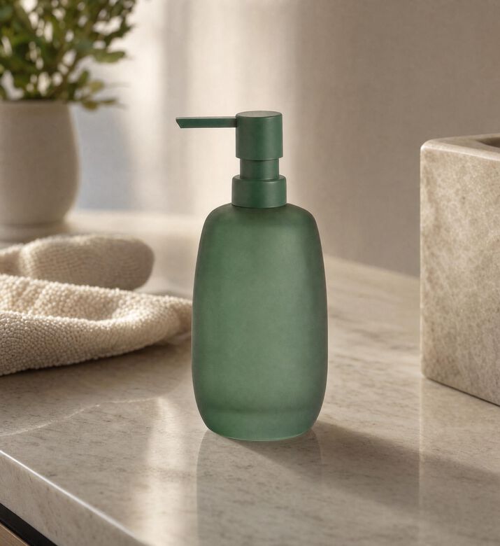 Andrea House Frosty Glass Soap Dispenser, Model View