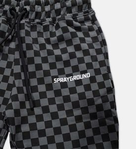 بنطال سبلاتر باني بنقشة مربعات