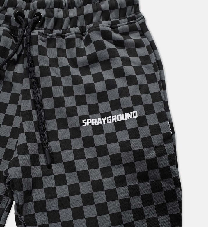 بنطال سبلاتر باني بنقشة مربعات