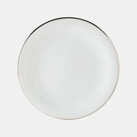 Chic Round White Dinner Plate - 28 Cm