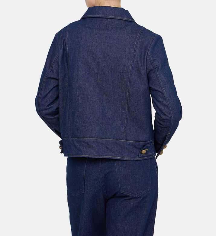 جاكيت دنيم بجيوب خارجية قطنية