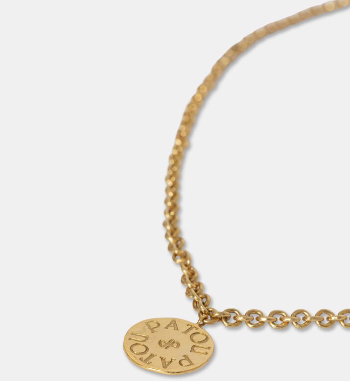 Patou Charm Embossed Logo Chain Necklace, Packshot View