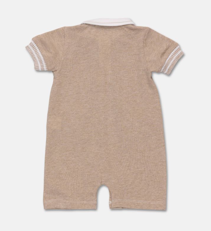 My First Collection Cotton Short-sleeve Polo Rompersuit, Packshot View