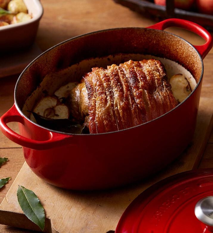 مقلاة حديد فرن فرنسية بيضاوية