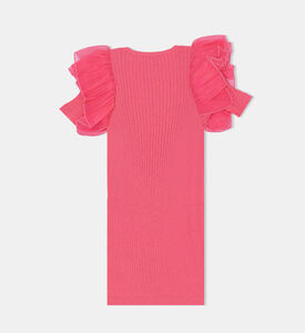 فستان ضيق بأكمام أورجانزا