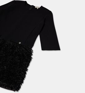 Twinset Three Quarter-sleeve Textured Dress, Packshot View