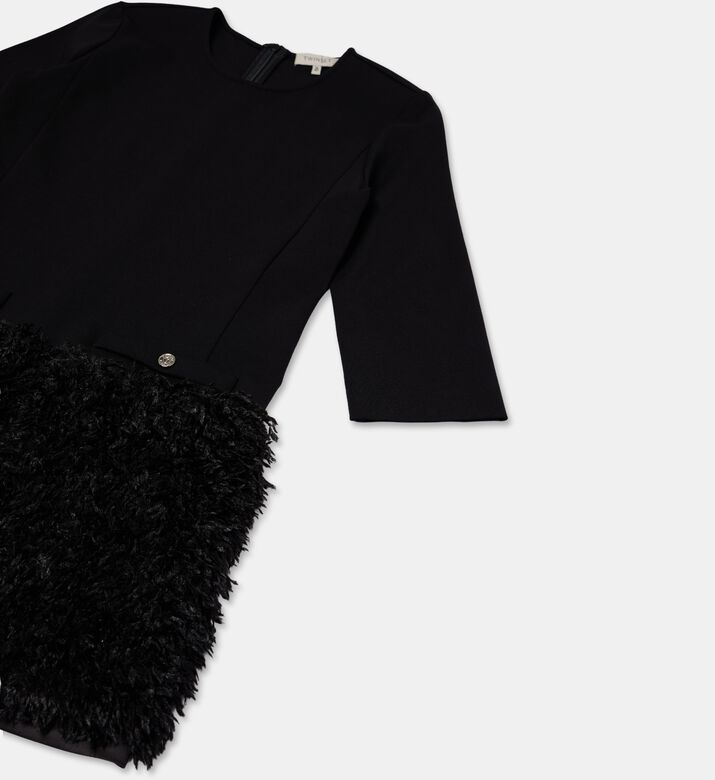Twinset Three Quarter-sleeve Textured Dress, Packshot View