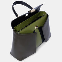 Liz Leather Color Block Mini Handbag