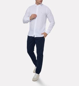 Hackett London Logo-embroidery Regular-fit Shirt, White, S, Model View